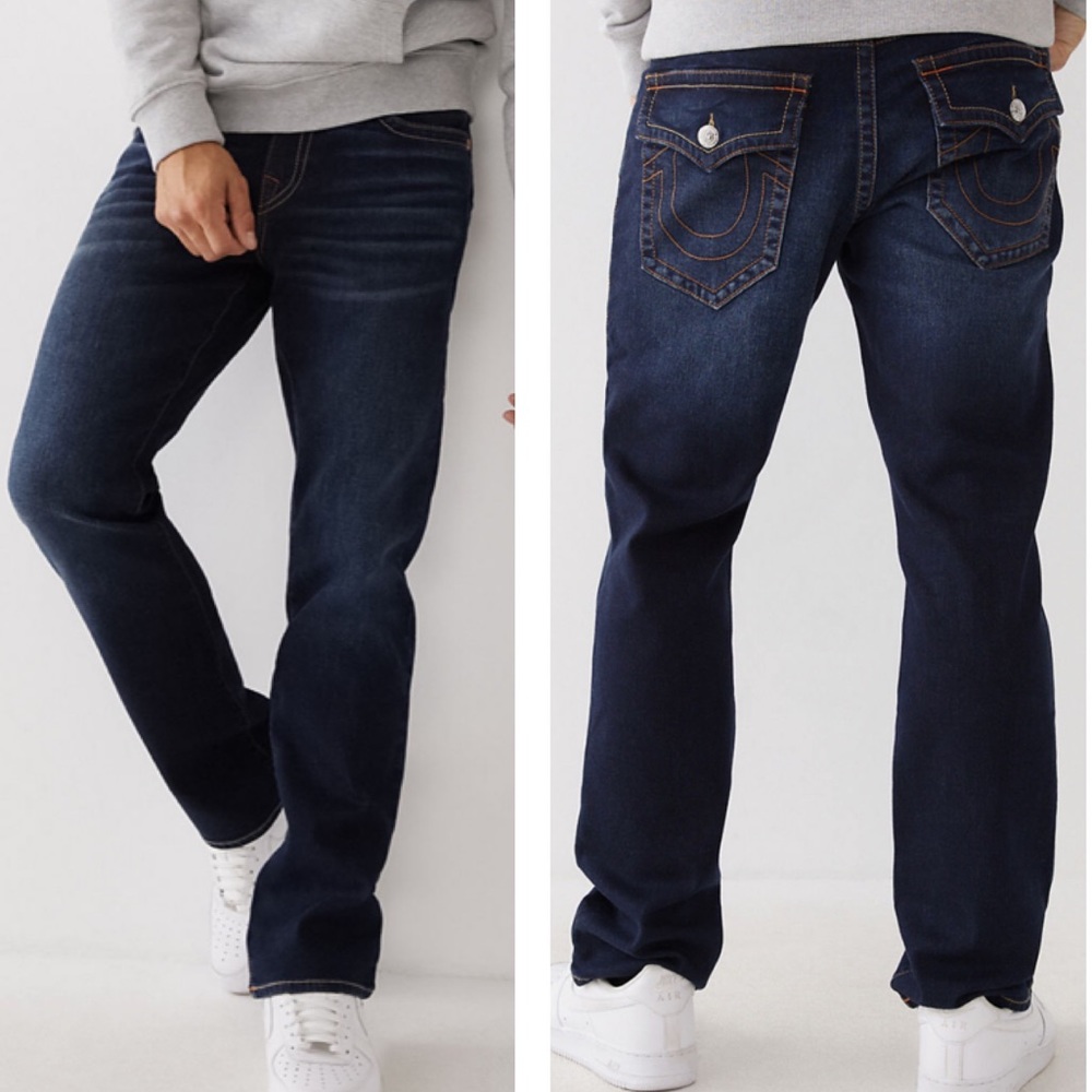 True Religion Ricky Men’s Medium Wash Straight Leg Jeans Size 42x32